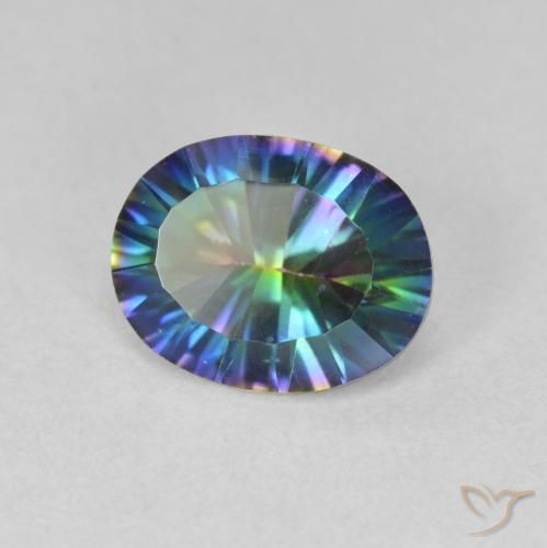 Quartzo Místico Multicolorido Natural 1.60ct, oval, VVS-VS