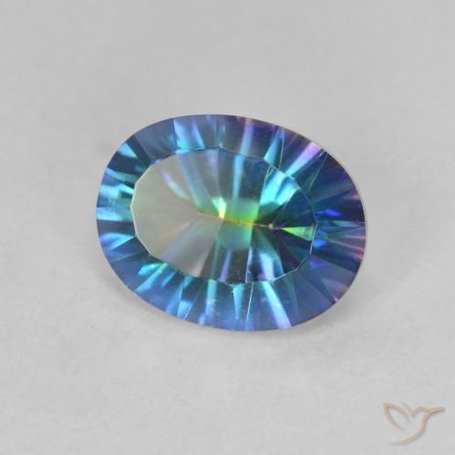 Quartzo Místico Multicolorido Natural 1.73ct, oval, VVS-VS