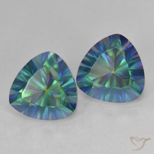 Pedras preciosas de Quartzo Místico Multicolorido natural de 3.91 ct, Trilhão, VS