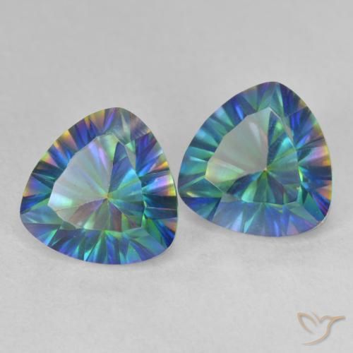 Pedras preciosas de Quartzo Místico Multicolorido natural de 3.75 ct, Trilhão, VVS-VS