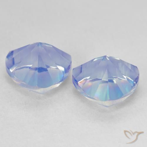 Pedras preciosas de Quartzo Místico Multicolor azul natural de 3.74 ct, Trilhão, VVS-VS
