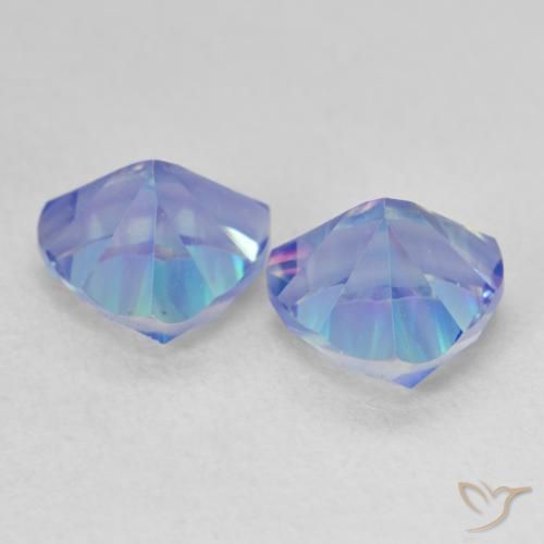 Pedras preciosas de Quartzo Místico Multicolor azul natural de 2.28 ct, Trilhão, VVS-VS