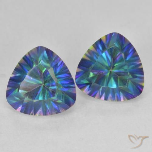 Pedras preciosas de Quartzo Místico Multicolorido natural de 3.78 ct, Trilhão, VVS-VS