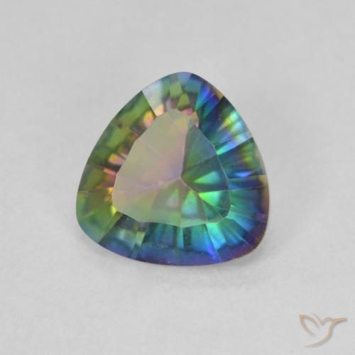 Quartzo Místico Multicolorido Natural 1.26ct, Trilhão, VVS-VS