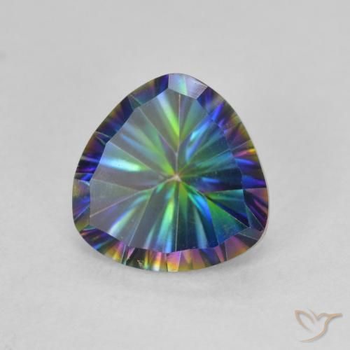 Quartzo Místico Multicolorido Natural 1.59ct, Trilhão, VVS-VS