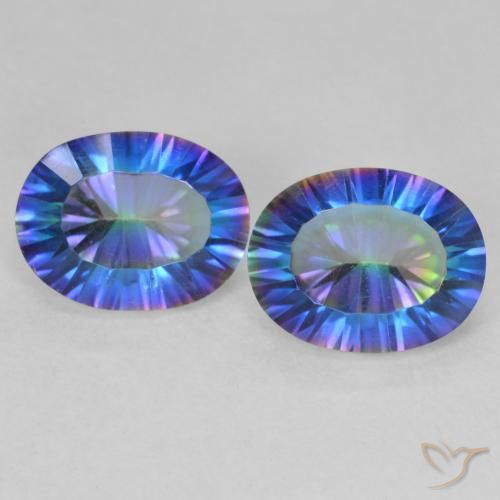 3.46ctw Natural Multicolorido Quartzo Místico, oval, VVS-VS