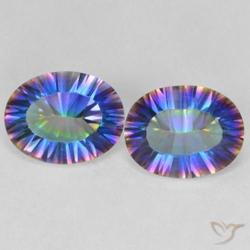 3.30ctw Natural Multicolorido Quartzo Místico, oval, VVS-VS