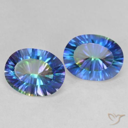 Pedras preciosas de Quartzo Místico Multicolorido natural de 3.50 ct, oval, VVS-VS