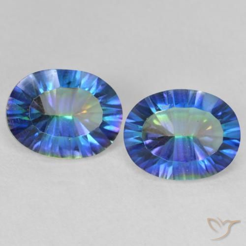 3.56ctw Natural Multicolorido Quartzo Místico, oval, VVS-VS