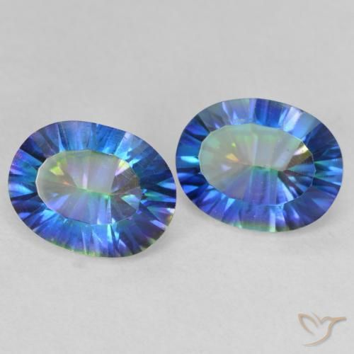 Pedras preciosas de Quartzo Místico Multicolorido natural de 3.56 ct, oval, VVS-VS