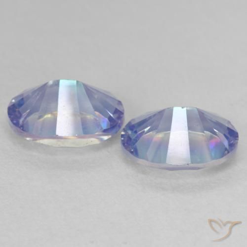 Pedras preciosas de Quartzo Místico Multicolorido natural de 3.56 ct, oval, VVS-VS