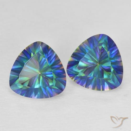 Pedras preciosas de Quartzo Místico Multicolorido natural de 3.78 ct, Trilhão, VVS-VS