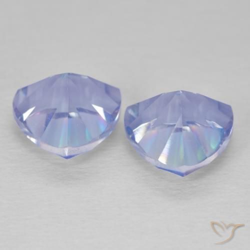 Pedras preciosas de Quartzo Místico Multicolor azul natural de 3.69 ct, Trilhão, VVS-VS