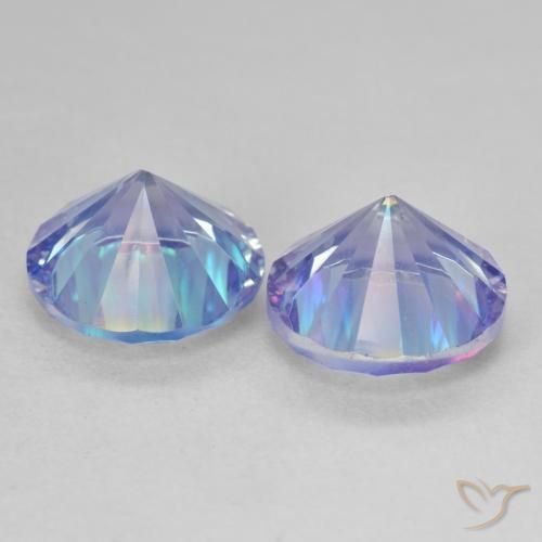 Pedras preciosas de Quartzo Místico Multicolorido natural de 6.88 ct, Redondo, VS