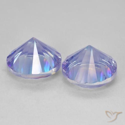 Pedras preciosas de Quartzo Místico Multicolorido natural de 7.24 ct, Redondo, VVS