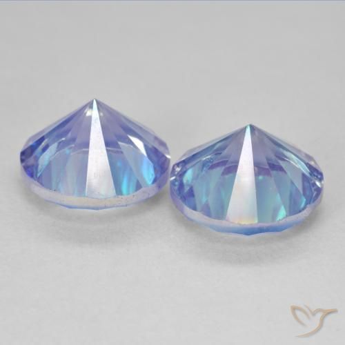 Pedras preciosas de Quartzo Místico Multicolorido natural de 7.14 ct, Redondo, VVS-VS