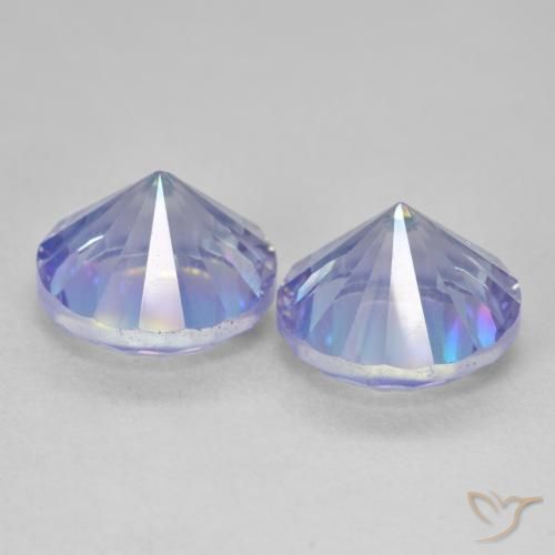 Pedras preciosas de Quartzo Místico Multicolorido natural de 7.42 ct, Redondo, VVS