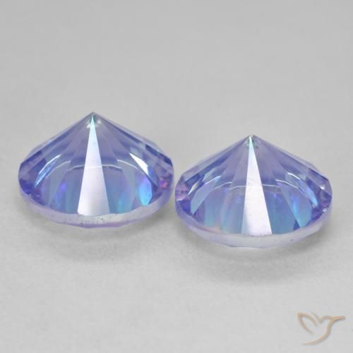 Pedras preciosas de Quartzo Místico Multicolorido natural de 7.02 ct, Redondo, VVS-VS