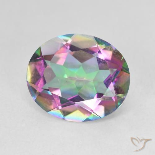 Quartzo Místico Multicolorido Natural 5.49ct, oval, VVS