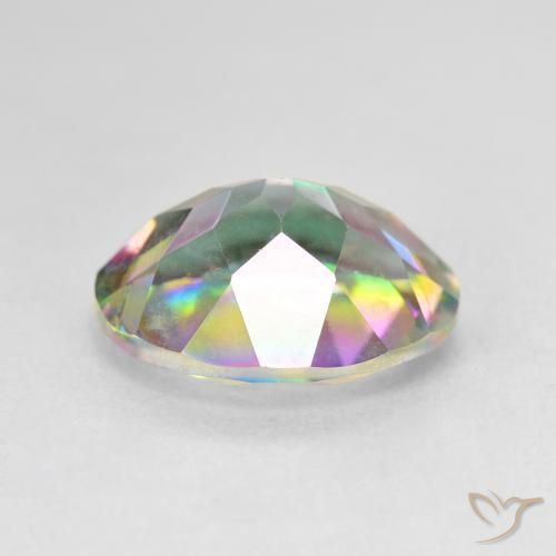 Quartzo Místico Multicolorido Natural 5.49ct, oval, VVS