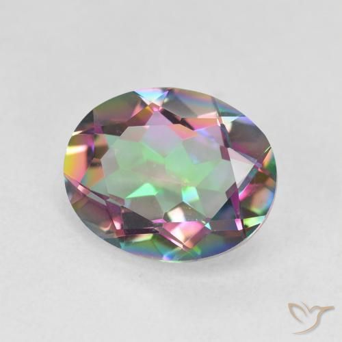 Quartzo Místico Multicolorido Natural 2.84ct, oval, VVS