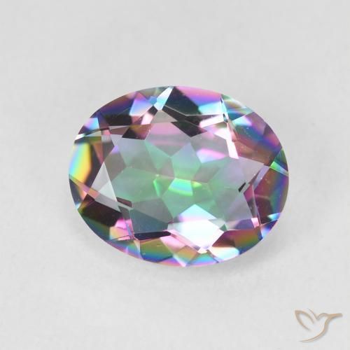 Quartzo Místico Multicolorido Natural 2.90ct, oval, VVS
