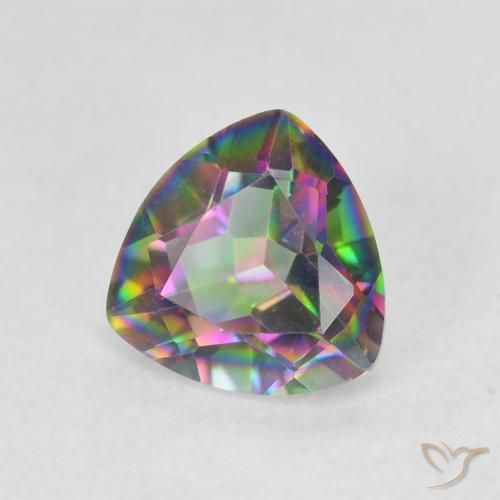 Quartzo Místico Multicolorido Natural 1.04ct, Trilhão, VVS