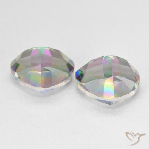 Pedras preciosas de Quartzo Místico Multicolorido natural de 3.39 ct, Trilhão, VVS