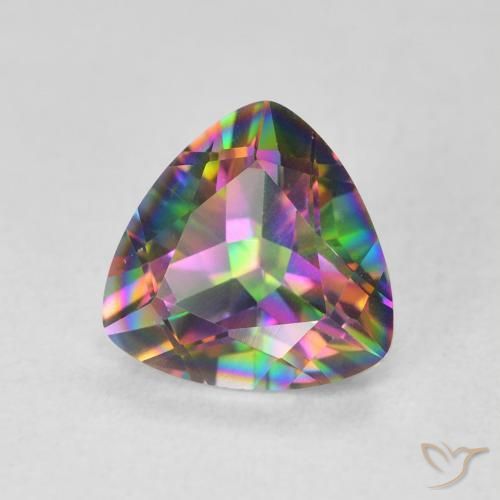 Quartzo Místico Multicolorido Natural 1.62ct, Trilhão, VVS
