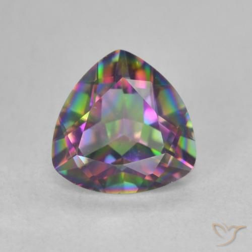1.16ct Natural Multicolorido Quartzo Místico, Trilhão, VVS-VS