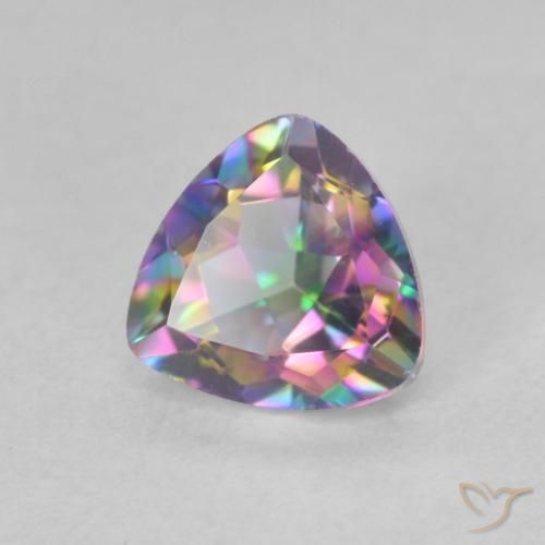Quartzo Místico Multicolorido Natural 0.77ct, Trilhão, VVS-VS