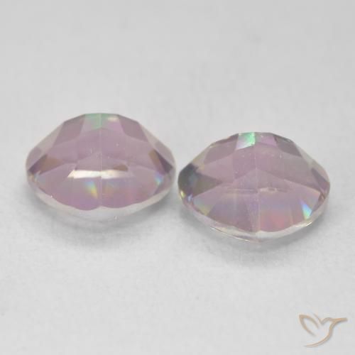 Pedras preciosas de Quartzo Místico Multicolorido natural de 2.28 ct, Trilhão, VVS-VS