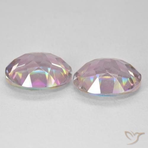 Pedras preciosas de Quartzo Místico Multicolorido natural de 6.35 ct, oval, VVS-VS