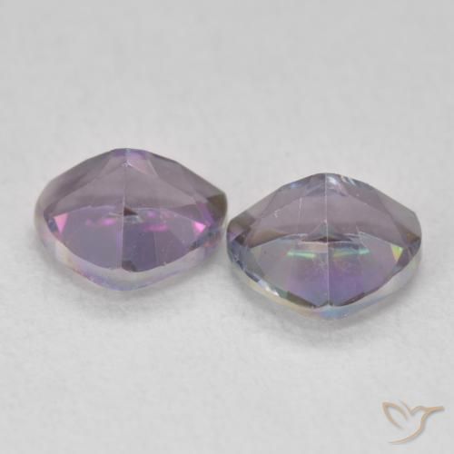 Pedras preciosas de Quartzo Místico Multicolorido natural de 1.40 ct, Trilhão, VVS-VS