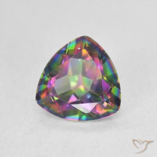 Quartzo Místico Multicolorido Natural 1.07ct, Trilhão, VVS