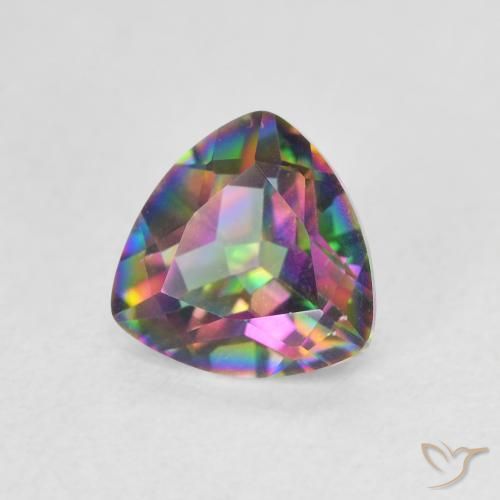 Quartzo Místico Multicolorido Natural 1.06ct, Trilhão, VVS