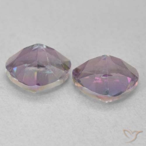 Pedras preciosas de Quartzo Místico Multicolorido natural de 1.40 ct, Trilhão, VVS