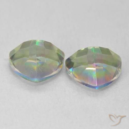 Pedras preciosas de Quartzo Místico Multicolorido natural de 2.23 ct, Trilhão, VVS