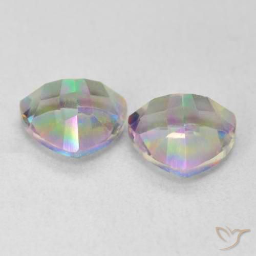 Pedras preciosas de Quartzo Místico Multicolorido natural de 2.22 ct, Trilhão, VVS