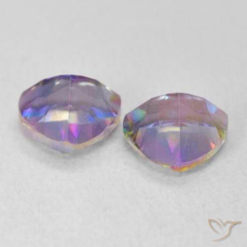 Pedras preciosas de Quartzo Místico Multicolorido natural de 1.46 ct, Trilhão, VVS