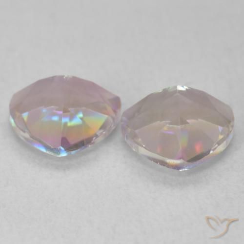 Pedras preciosas de Quartzo Místico Multicolorido natural de 1.35 ct, Trilhão, VVS