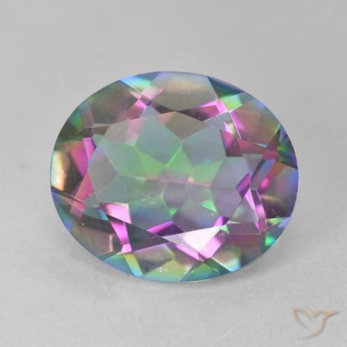 Quartzo Místico Multicolorido Natural 5.49ct, oval, VS