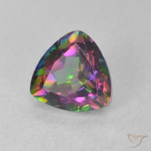 Quartzo Místico Multicolorido Natural 0.76ct, Trilhão, VVS