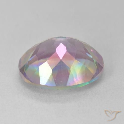 Quartzo Místico Multicolorido Natural 6.03ct, oval, VVS