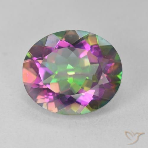 Quartzo Místico Multicolorido Natural 5.14ct, oval, VVS
