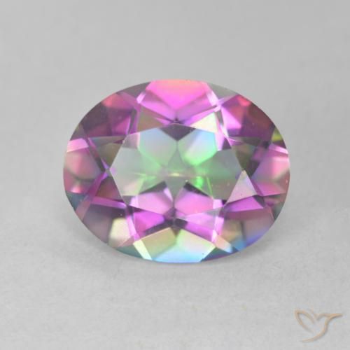 Quartzo Místico Multicolorido Natural 3.15ct, oval, VVS