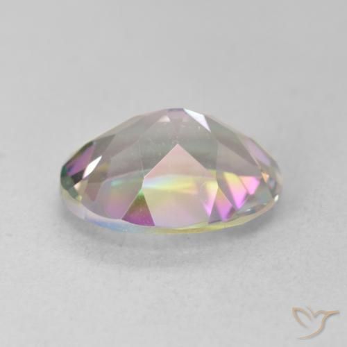 Quartzo Místico Multicolorido Natural 3.16ct, oval, VVS