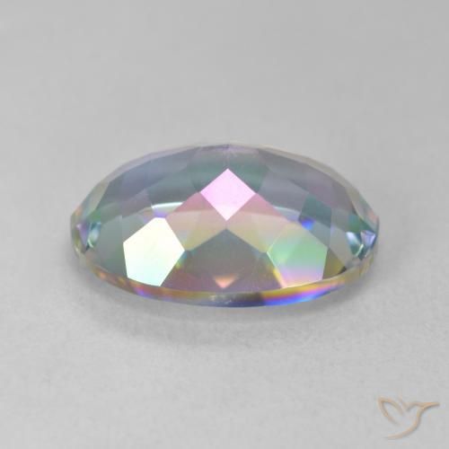 Quartzo Místico Multicolorido Natural 5.64ct, oval, VVS