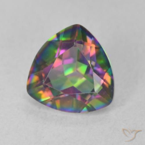 Quartzo Místico Multicolorido Natural 1.12ct, Trilhão, VVS