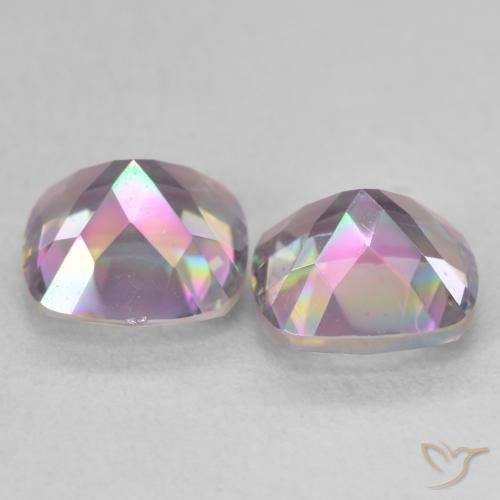 Pedras preciosas de Quartzo Místico Multicolorido natural de 2.81 ct, Almofada, VVS